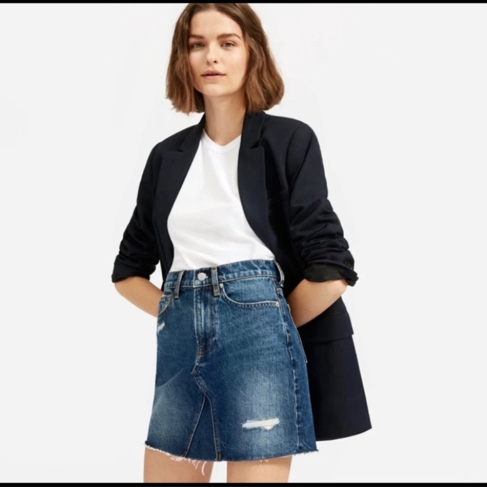 EVERLANE The Reconstructed Denim Skirt.Size 29